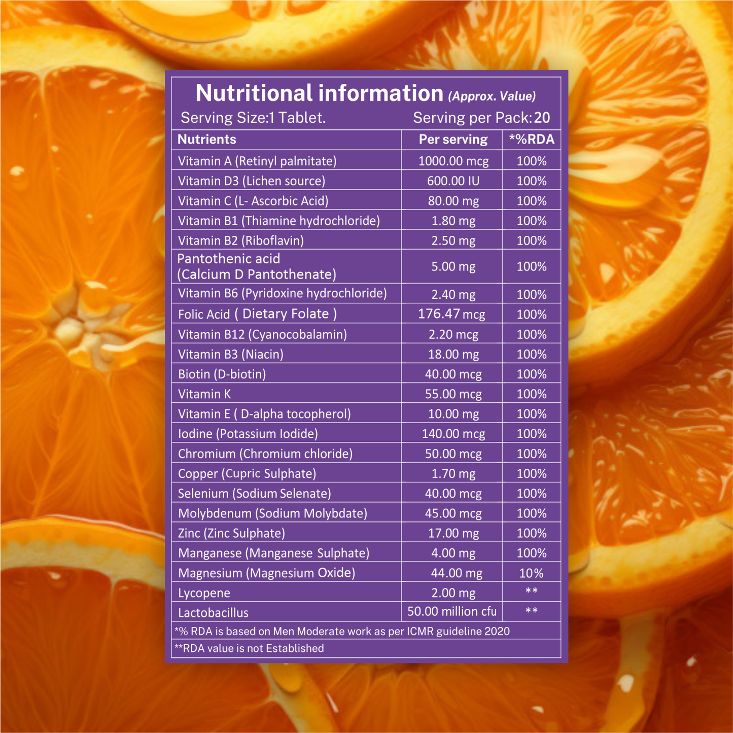 Multivitamin + Probiotics Effervescent Tablets