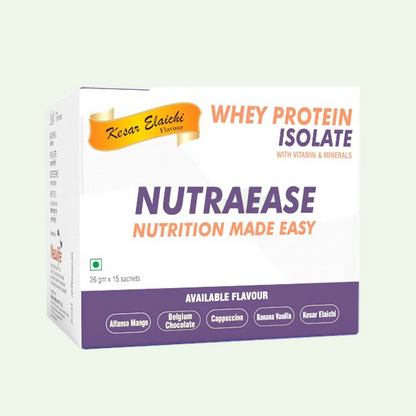 Nutraease Whey Protein Isolate (Kesar Elaichi Flavour)
